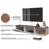 Atelier Mobili Wall Mounted TV Console - Glossy White, Entertainment Center with Floating Design ATELIER MOBILI THE LEADER OF THE INTERCHANGEABLE FURNITURE