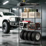 IZEUK 4-Tier Heavy Duty Steel Storage Shelves, Metal Shelf Wire Shelving Rack for Pantry, Kitchen, Garage, or Office Organization (29.5" W x 13.7" D x 47.2" H, 1000LBS, Black) IZEUK