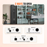 Xyvaly 2-3 Gun Safe for Rifles and Pistols, Quick Access Gun Safes, Rifle Safes for Home, Gun Safe with Removable Shelves, Mute&Alarm Mode, Assembled Xyvaly