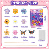 Poke in Flower Bouquet Kit for Girls Ages 8-12, W/ 8 Flowers & 2 Butterflies, Poke in DIY Arts Crafts Toys for Girl, Mess-Free Fun Activity, Birthday Gifts for Girls & Boys 4, 5, 6, 7, 9, 10 Year Old Andgiv