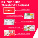 Frigidaire Retro Compact Fridge with Chiller, 3.2 cu ft Countertop Fridge with Built-In Bottle Opener, Compact Refrigerator for Office, Bedroom, Dorm Room or Cabin - 16.5"D x 19"W x 31"H (Red) Frigidaire