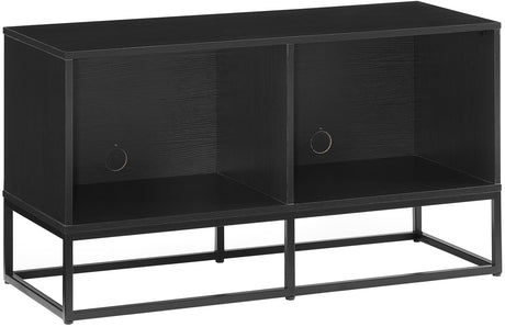 Crosley Furniture Enzo Medium Vinyl Record Storage TV Stand and Entertainment Center, Media Console, Black Crosley Furniture