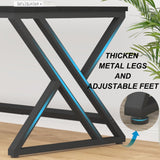 HSH 70.8" Black Computer Desk, Large Modern Workstation Home Office Desk, Long Industrial Study Gaming Work Writing Desk for 2 Person, Farmhouse Double Wood Executive Pc Table with Storage in Bedroom HSH