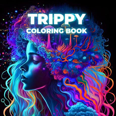 Trippy Coloring Book: 45 trippy coloring pages including Trippy Landscapes, Magic Fungi and Cosmic Beings | Stress Relief and Relaxation Majosta