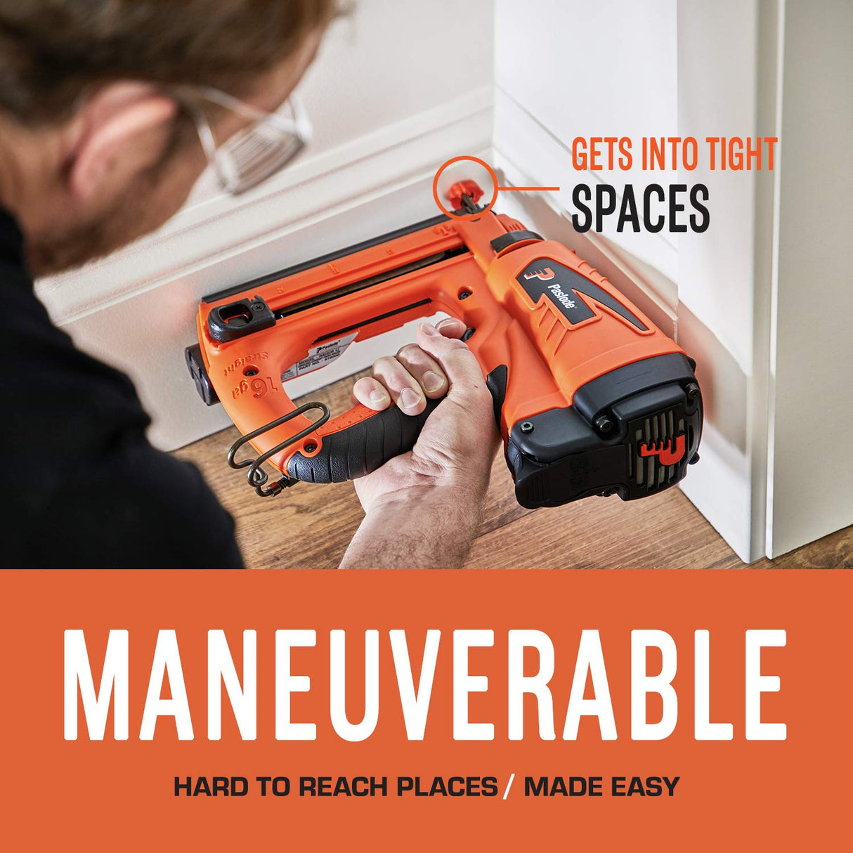 Paslode, Cordless Finish Nailer, 916000, 16 Gauge, Battery and Fuel Cell Powered, No Compressor Needed Paslode