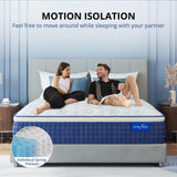 SynthoSpace King Size Mattress 14 Inch King Hybrid Mattress in a Box, Individual Pocket Springs for Motion Isolation & Pressure Relief, Enhanced Edge Support, Fiberglass Free, Medium, 76" x 80" SynthoSpace