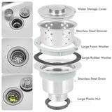 Feasto 35” Outdoor Grill Cart with Sink, Outdoor Kitchen Sink Station with Hose Hook Up, Free Standing Sink with Wheels, 304 Stainless Steel Sink with Single Bowl, Outdoor Utility Sink with Faucet Feasto