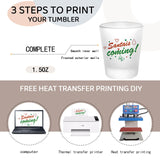 YOUKE OLA 36 Pack Sublimation Shot Glasses Cups with Heavy Base Sublimation Blanks Cute Shot Glass Tumbler Bulk for Heat Press, Personalized Gift, Wedding, Party, Frosted 1.5oz YOUKE OLA