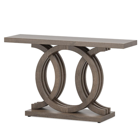 Tribesigns 55 inches Console Table with Unique Base, Farmhouse Hallway Table, Wooden Entryway Table, Vintage Sofa Table, Unique Long Accent Table for Tribesigns