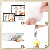 Tondiamo 10 Pcs LED Sublimation Blank Keychain Acrylic Lighted Transfer DIY Crafts Fall Thanksgiving Christmas Keychain Gift(Rectangular) Tondiamo