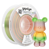 YXPOLYER PLA Filament Premium 4-Color Silk PLA 3D Printer Filament 1.75mm 1kg, Multicolor Mini Rainbow, Gold, Green, Purple, Bronze yxpolyer