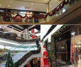 HIIXHC Christmas Illuminate Garland, 9 ft Rattan Artificial Flower Vine Plants Outdoor Decorations, Pre-Lit Battery Operated (Battery Not Included) HIIXHC