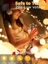 BrightChristmas 1000 LED 328 FT Christmas Lights, Waterproof Outdoor String Lights with Remote and Timer, Christmas Tree Lights with 8 Modes Dimmable, Fairy Lights for Holiday Decor (Warm White) BrightChristmas