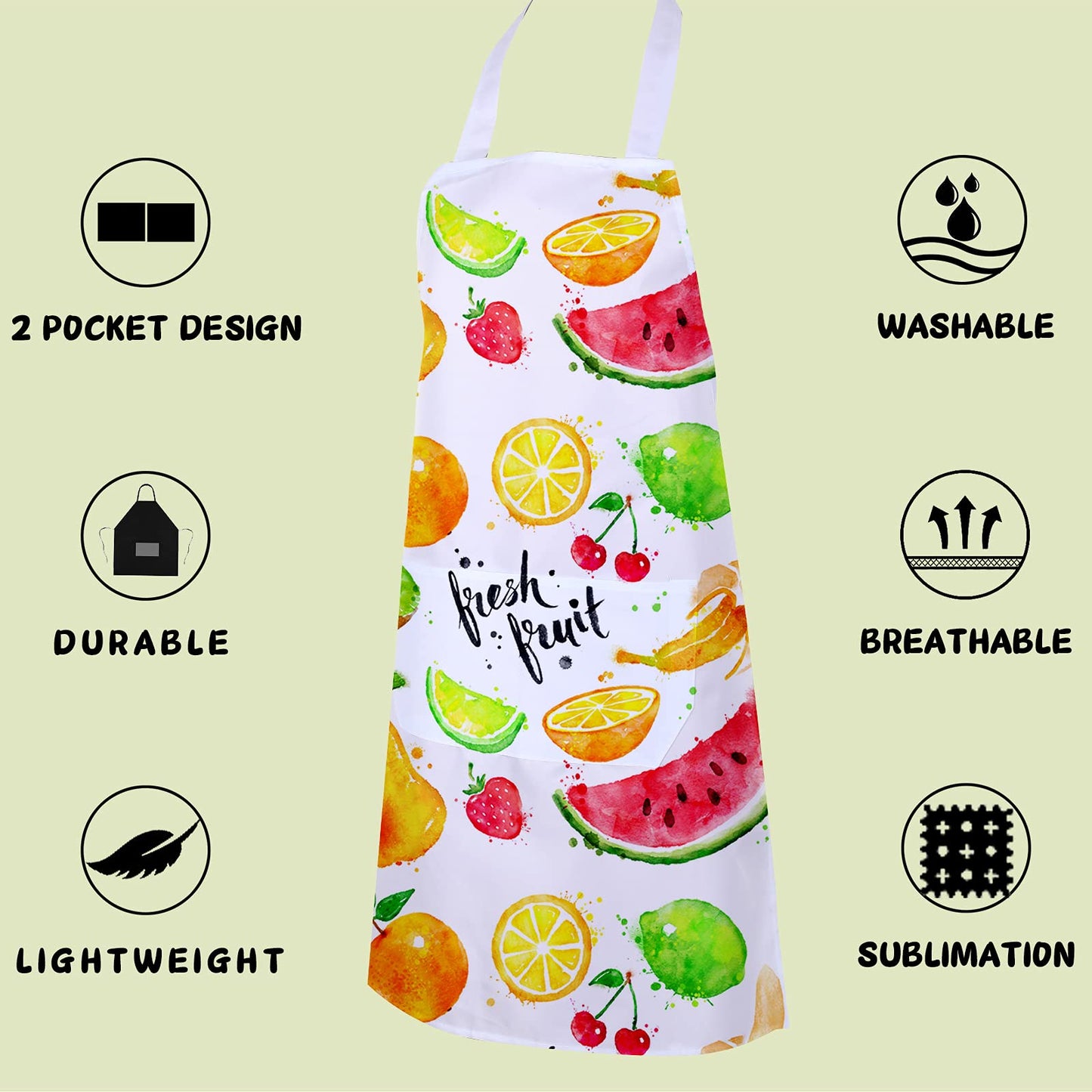 SATINIOR Sublimation Bib Apron Blank Kitchen Aprons with Pockets Unisex White Cooking Kitchen Apron for Restaurant Home (5 Pieces)