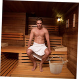 CAXUSD 1set Sauna Barrel Sauna Pail and Ladle Shower Bucket Bath Wood Sauna Bucket Spa Foot Bucket Sauna Bathing Sauna Bucket Handmade Sauna Bucket Long Handle Dry Steam Room Wooden CAXUSD
