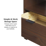 Elias Modern Curved-Frame Solid Wood Nightstand Walker Edison