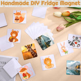 50 Pcs Sublimation Magnets Blank 3x3 Inch Personalized Fridge Refrigerator Magnet Blank DIY Sublimation Refrigerator Magnet Bulk Square Sublimation Magnets for Kitchen Decorative Fridge Magnets Blank ZhouBoat