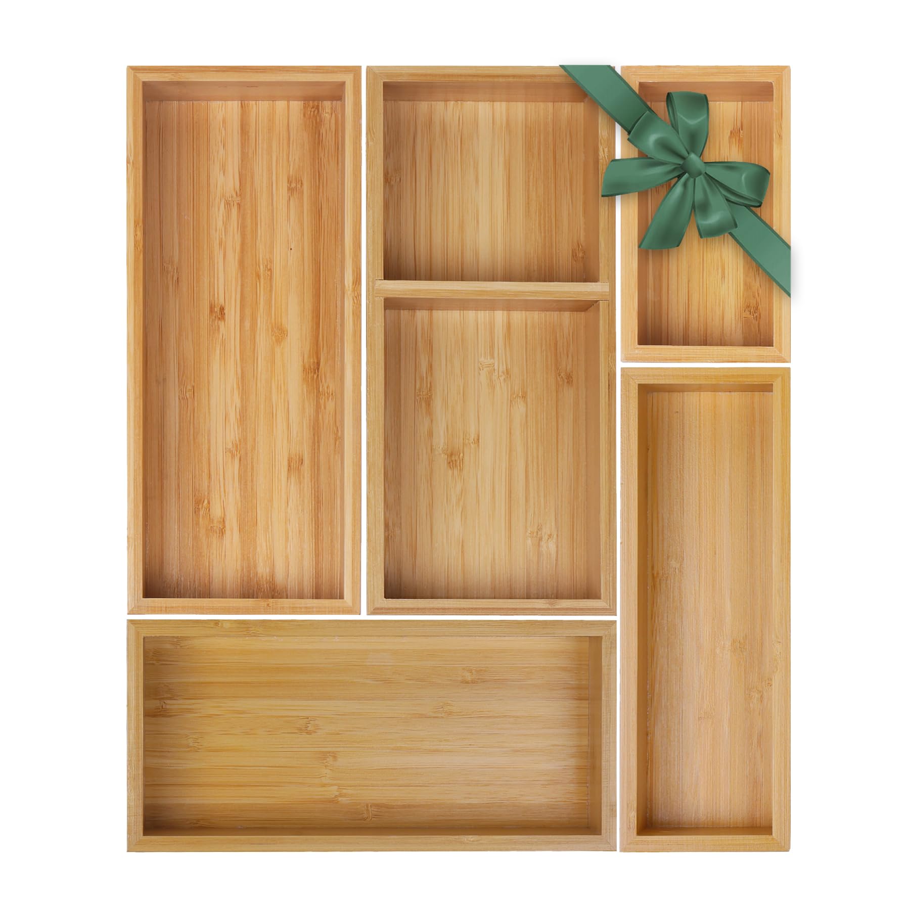 MapleGrace Bamboo Drawer Organizer - Thumbnail 4