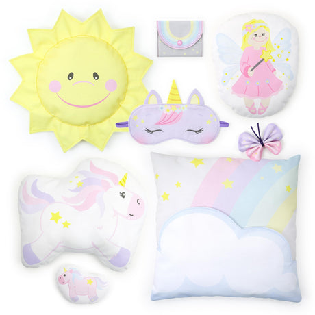 kullaloo Fabric Sewing kit for Beginners - with Video Instructions - Cut & Sew Fabric Panel with Unicorn and Fairy - DIY Carft for Girls (Magic World) kullaloo