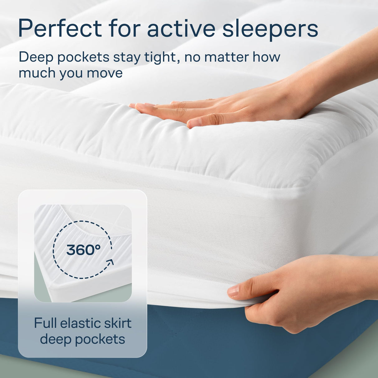 Cloud-Like King Mattress Topper - 100% Cotton Top Mattress Pad for Back Pain Relief - Breathable & Naturally Cooling for Hot Sleepers Niagara Sleep Solution