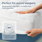 Cloud-Like Full Size Mattress Topper - 100% Cotton Top Mattress Pad for Back Pain Relief - Breathable & Naturally Cooling for Hot Sleepers Niagara Sleep Solution