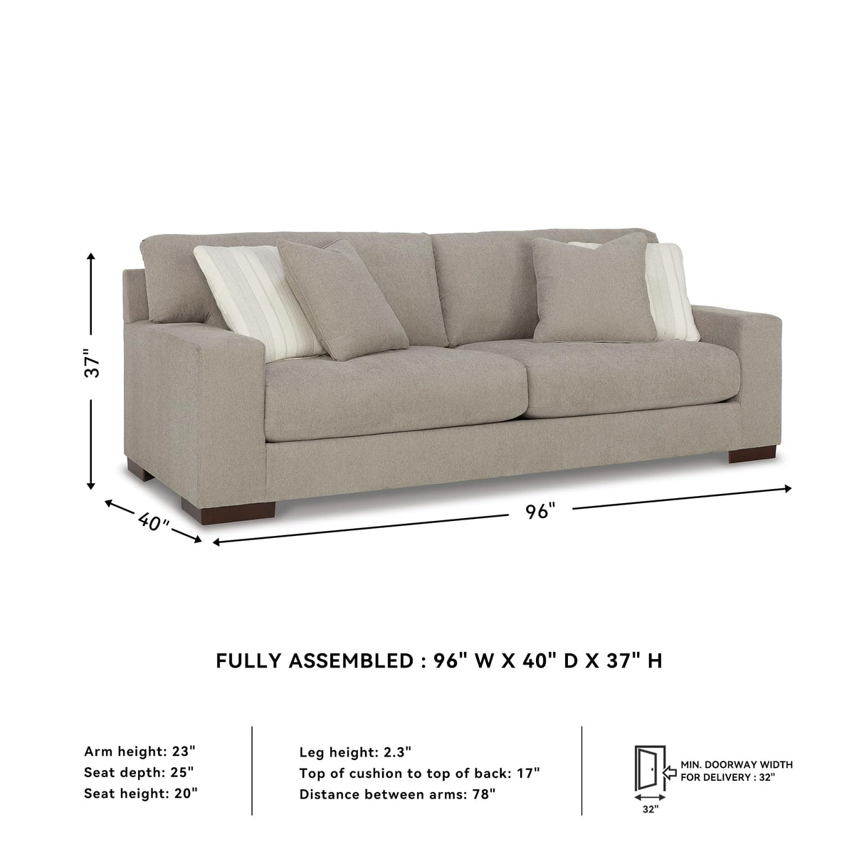 Signature Design by Ashley Maggie Contemporary Sofa for Living Room, Light Brown Signature Design by Ashley