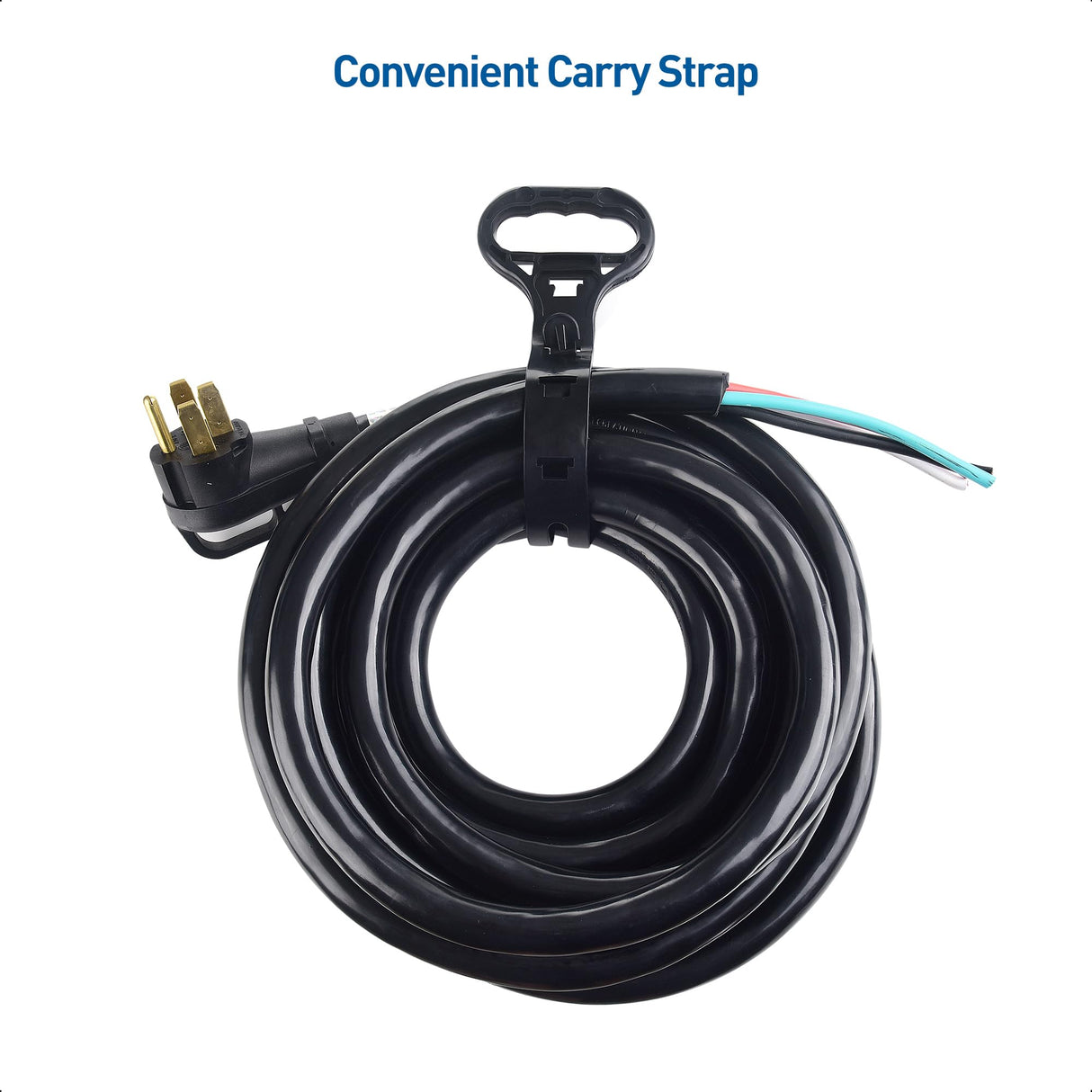 Cable Matters 4 Prong Replacement 50 AMP RV Power Cord - 25ft, 6/8 AWG, Generator Extension Cord, Compatible with Tesla Charger/EV Charger / J1772 Charger (NEMA 14-50P to 4 Wire) Cable Matters