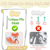 Boqin DIY String Art Kit - Cute Fox Craft With Patterns, Pushpins, Supplies for Kids 9-12 Girls - Unique Gift for Home Wall Decorations Boqin