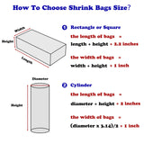Shrink Wrap Bags,100 Pcs 6x12 Inches Clear PVC Heat Shrink Wrap for Packagaing Soap,Bath Bombs,Candles, Jars and Homemade DIY Projects Morepack