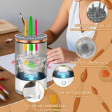 Vodolo Electric Paint Brush Cleaner Machine,Easy Premium paintbrush Cleaner Professional Automatic Spinning Water Color Brush Cleaning Tool Cleanser Machine,Painting Artist Accessories Vodolo