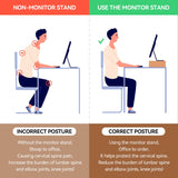 KIRIGEN Monitor Stand Wooden -Desk Stand Wood for Computer/Laptop/TV Printer - Monitor Arms & Stands Desk Riser for Office Organizers - Desktop Workspace Platforms Stands (39,Natural) KIRIGEN