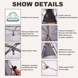 Clear Bubble Tent, ZXPLO 4-6 Person Gazebo Screen House Room, 10'x10' Sports Tent, Weather Proof Cold Protection Tent for Sports, Outdoor, Backyard, Patios ZXPLO