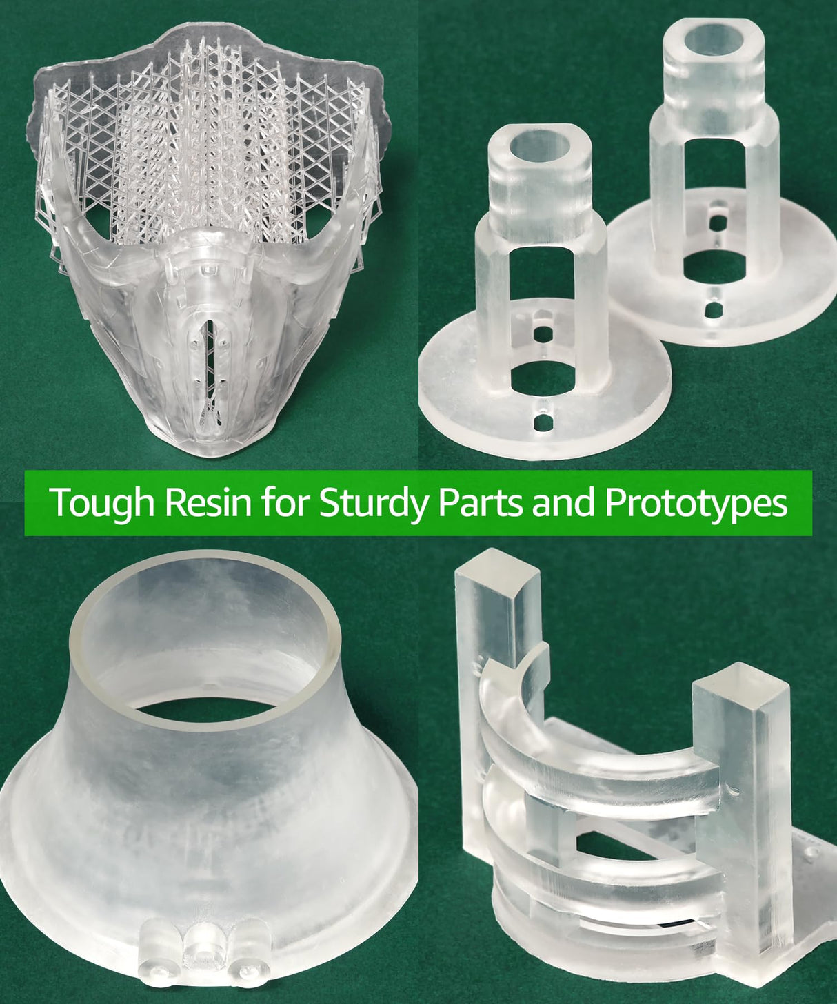 SuperPP Tough 3D Printer Resin Fastest 1.4GPa 50um Print in 1.3 secs, Made in Korea by 3DMaterials (1000g, Clear) 3DMaterials