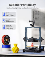 ELEGOO PETG PRO Filament 1.75mm Bundle 4KG, Strong 3D Printer Filament Dimensional Accuracy +/- 0.02 mm, 1kg Cardboard Spool(2.2lbs) for Most FDM 3D Printers(Black, White, Blue, Red) ELEGOO