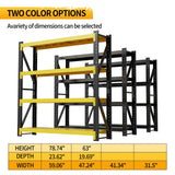 Vlriis 5000LBS Heavy Duty Garage Shelving Units, 78.7" H Adjustable Storage Shelves, Metal Storage Racks Industrial Shelving Utility Shelf for Warehouse, Basement (Black, 78.7" H x 59.1" W x 19.7" D) Vlriis