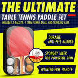 NIBIRU SPORT Professional Ping Pong Paddles Set of 2 - Table Tennis Paddles Set of 2 with 4 Balls and Carry Bag/Storage Case - Table Tennis Equipment & Ping Pong Accessories NIBIRU SPORT