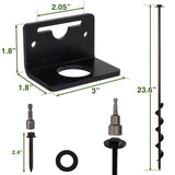 VASGOR 24” Mobile Home Anchors - Ground Anchor Screw in with Brackets and Adapter for Drill - Earth Anchors - Storage Shed and Swing Anchor Kits VASGOR