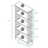 Casual Home Mission Style 5-Shelf Bookcase, Espresso Casual Home