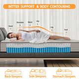 California King Mattress 12 Inch, Gel Memory Foam Mattress, Hybrid Mattress in a Box with Pocket Spring, Comfortable Medium Firm Mattress, Motion Isolation, Pressure Relief, CertiPUR-US Certified Pamag pieeoo
