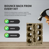 OVERTURE Super PLA+ Filament 1.75mm, Toughness Enhanced PLA Plus, Professional Toughness 3D Printer Filament 1kg (2.2lbs), High Precision +/- 0.02mm (Light Brown) OVERTURE