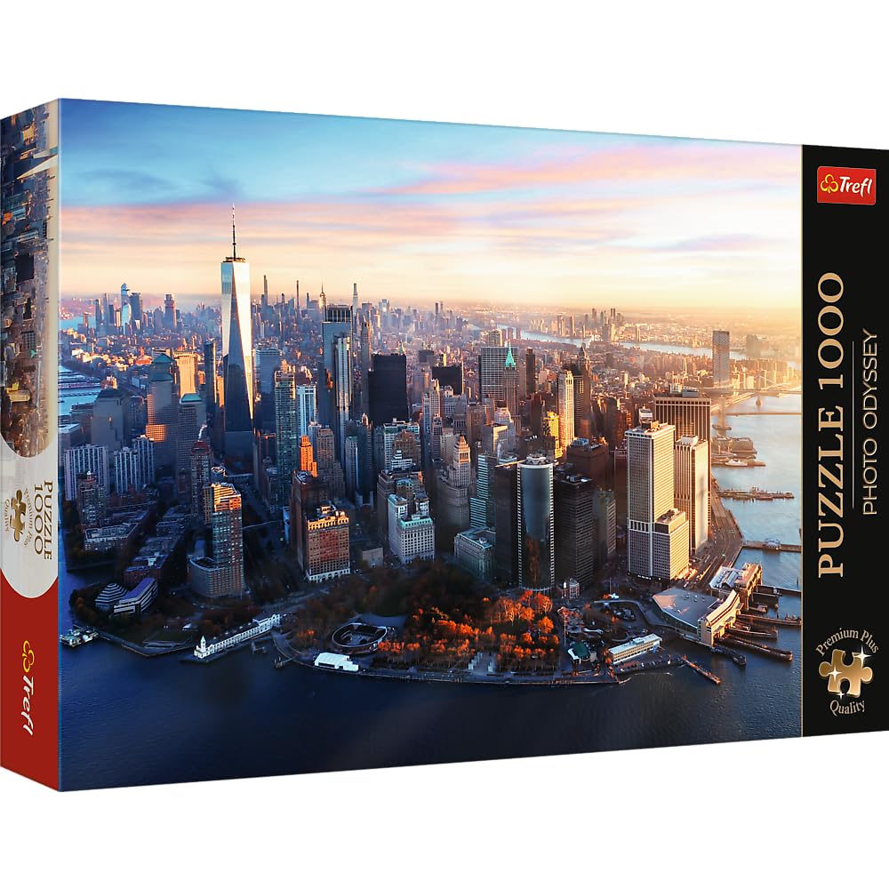 Trefl Manhattan, New York 1000 Jigsaw Puzzle Premium Plus Photo Odyssey 27"x19" Unique Photographic Series, Perfect Matching of Elements, for Adults and Children from 12 Years Old Trefl