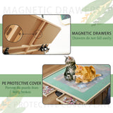 1500 Pieces Puzzle Table with Legs Portable Jigsaw Puzzle Table with Drawers Angle & Height Adjustable Puzzle Tables for Adults Tilting Folding Puzzle Board Table Birthday Gifts for Women & Men QUTMISAMY