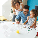 16 Pcs (6 x 6 Inch) Reusable Stencils, Mandala Stencils Mandala Dot Painting Templates Stencil for DIY Painting Art Scrapbook WSICSE