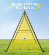 Trekassy Saucer Swing with Frame for Kids Outdoor, 440lbs Swing Set with Heavy Duty Metal Stand for Backyard, Outdoor Kids Play Equipment Trekassy