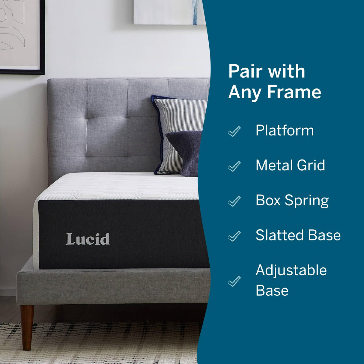 Lucid 14 Inch Memory Foam Mattress - Medium Plush Feel - Infused with Refreshing Bamboo Charcoal and Cooling Gel - Bed in a Box - Temperature Regulating - Pressure Relief - Breathable - Twin XL Size LUCID