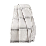 Lush Decor Throw Blanket Farmhouse Stripe, 60" x 50", Gray Lush Decor