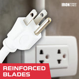 Iron Forge Cable 3 Outlet White Extension Cord 75 ft, 16/3 SJTW Indoor & Outdoor Heavy Duty 3 Prong Extension Cord with Multiple Outlets, Weatherproof Power Cable for Outside, Lawn, Home & Office IRON FORGE CABLE