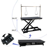 Upgrade Electric Pet Grooming Table Super Deluxe 50'' Heavy Duty Professional for Large Dogs with Overhead Arm, Anti-Skid Rubber Desktop Powerful Motor and Adjustable Height, Black JINTANGLI PET