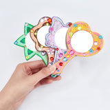 WEBEEDY 12 Sets Wooden Princess Mirror Craft Kit to Paint and Decorate, Mini Mirror Arts and Crafts Activities for Princess Parties, Projects or Home Crafting WEBEEDY