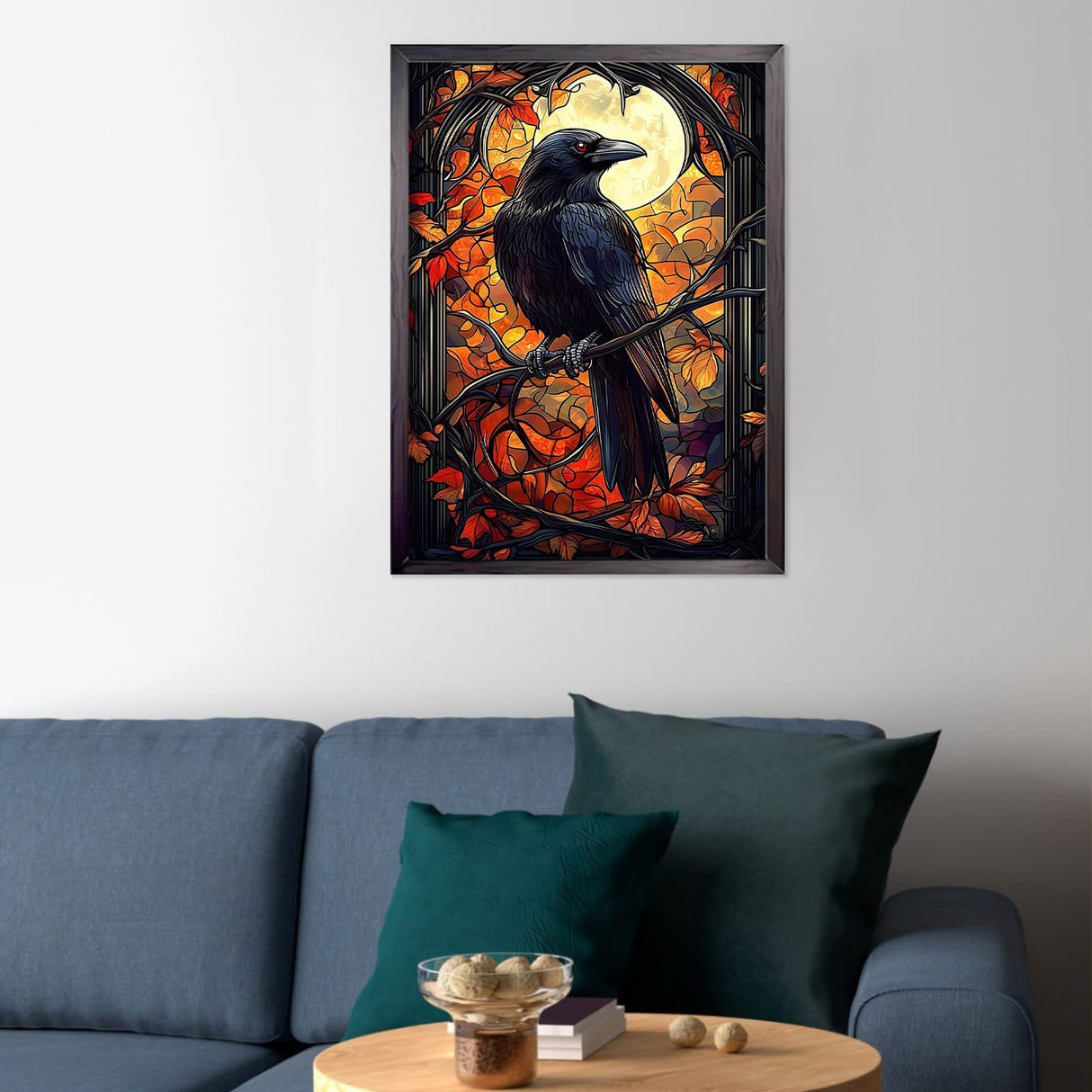 CEOVR Crow Diamond Art Kits for Adults, Raven Diamond Painting Dots DIY DIY Gem Art, Adult Crafts Kits Wall Decor for Home Office 12x16in CEOVR